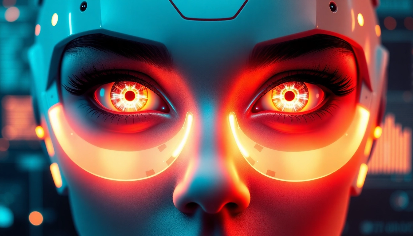 AI girlfriend engaging in a realistic, warm conversation with a user on a sleek digital interface, highlighting advanced AI interaction.