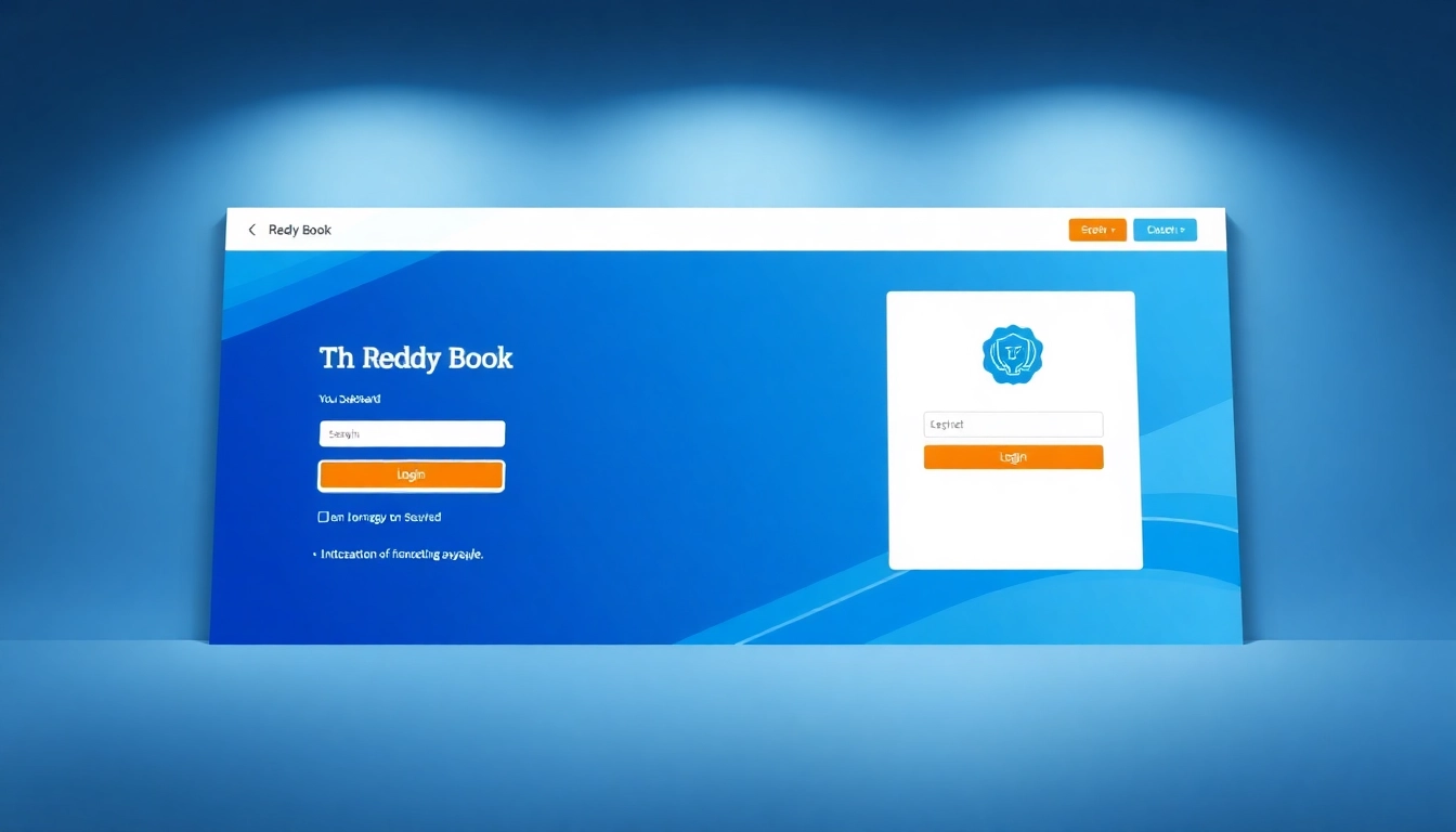 Reddy Book Login page interface showing secure login fields and user-friendly design for easy access