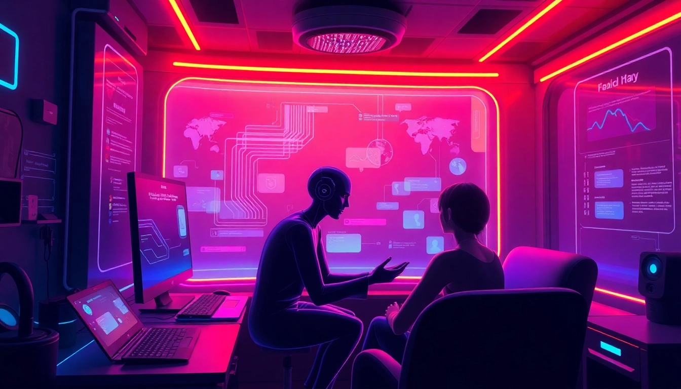 Engaging scene of nsfw ai chat interaction on a modern device, highlighting privacy and unfiltered AI conversations, with a focus on digital intimacy in a discrete setting.
