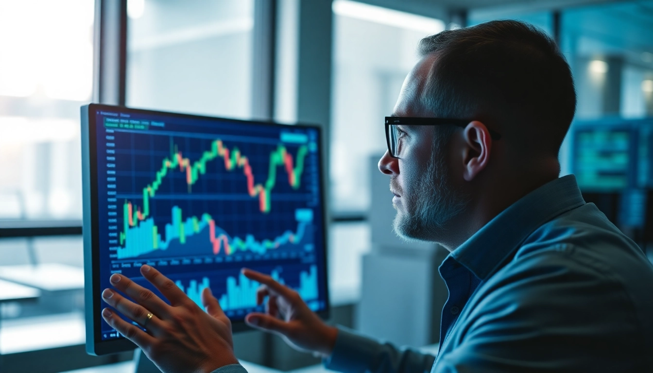 Trading view platform showcasing detailed financial charts and trading tools for investors and